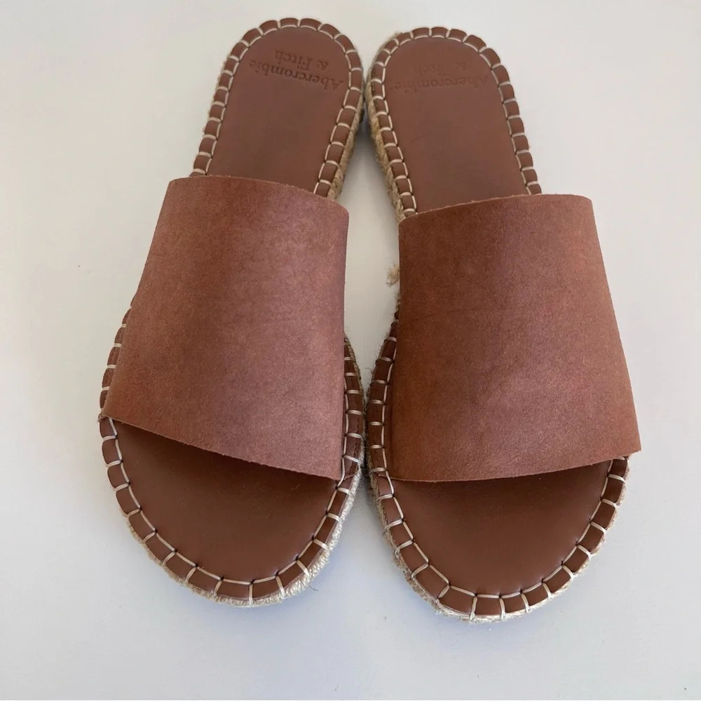 Abercrombie & Fitch‎ Brown Espadrille Sandals - Picture 2 of 10